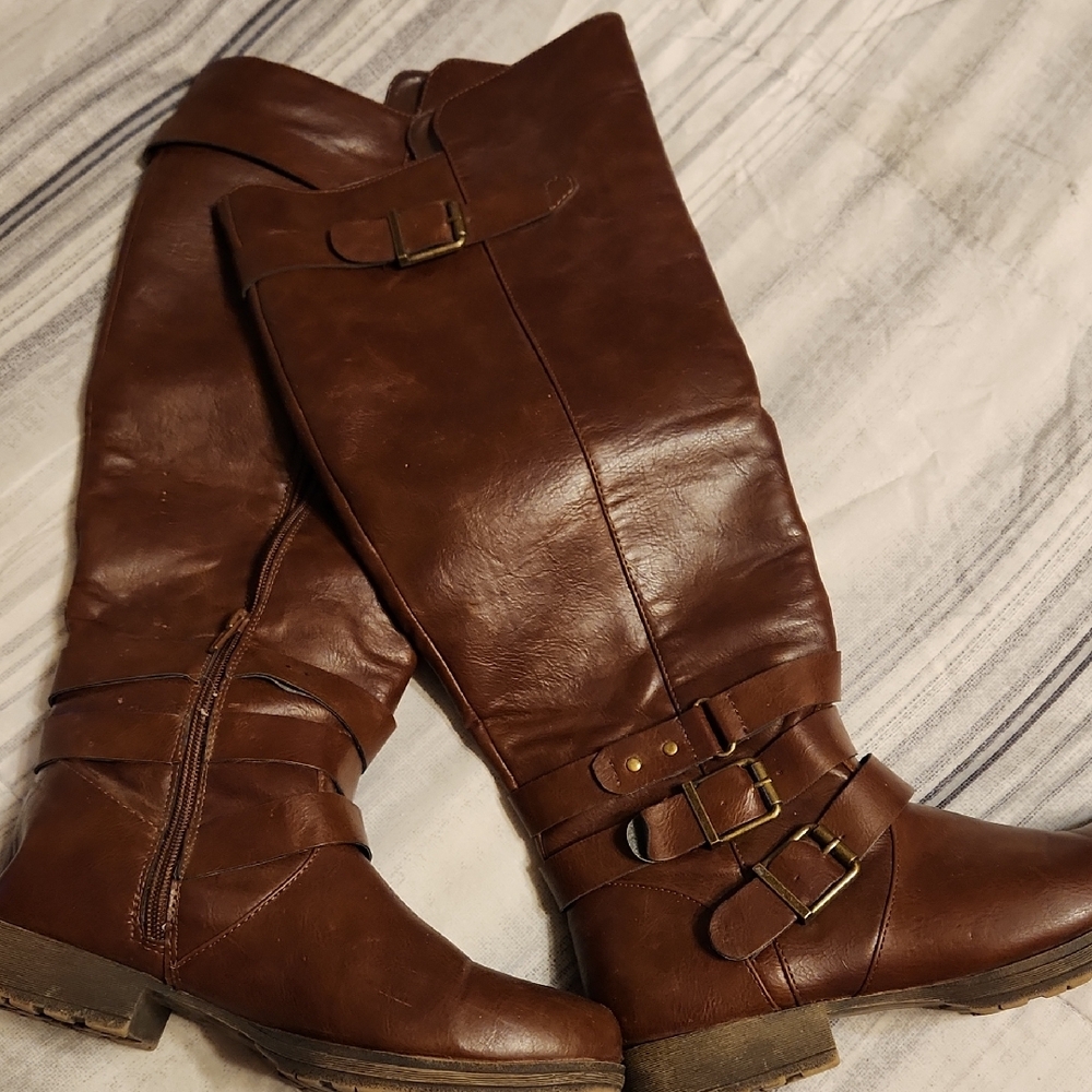 Stylish Brown Over the Knee Boots